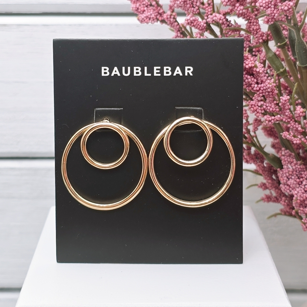BaubleBar Gold Classic Hoop Earrings